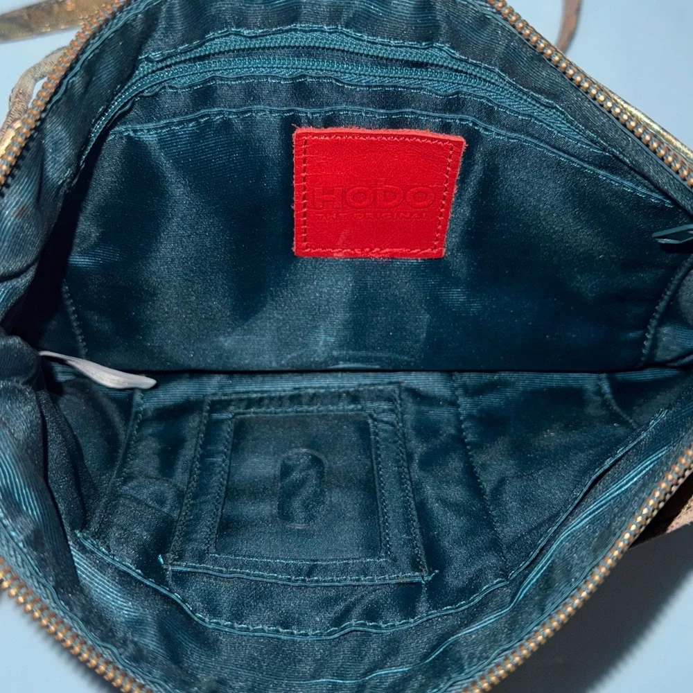 HOBO INTERNATIONAL Metallic Crossbody Purse Mara Bag Watercolor Floral - Picture 9 of 13